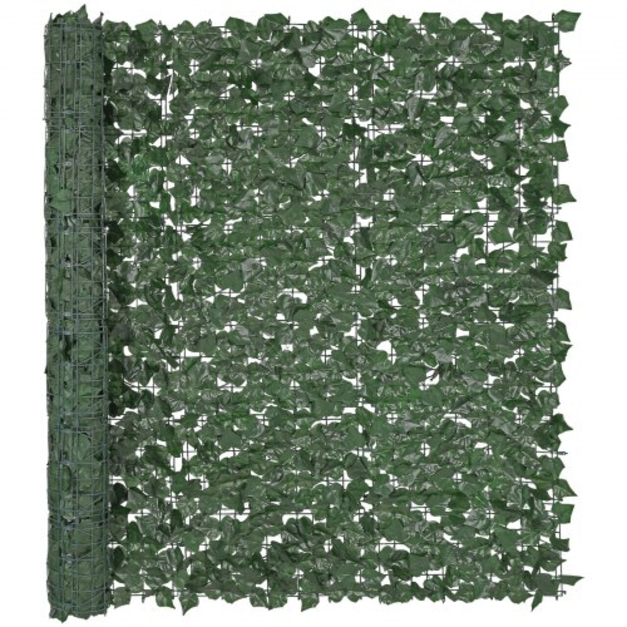 Green Silk Artificial Ivy Fence Panels with Plastic Frame Backing